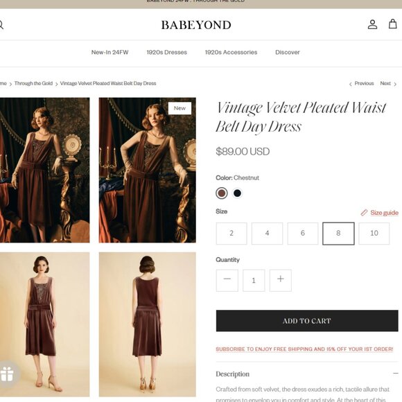 Great Gatsby 1920's Flapper Dress - Picture 4 of 5